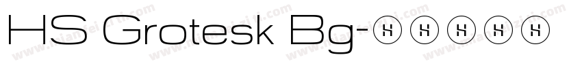 HS Grotesk Bg字体转换